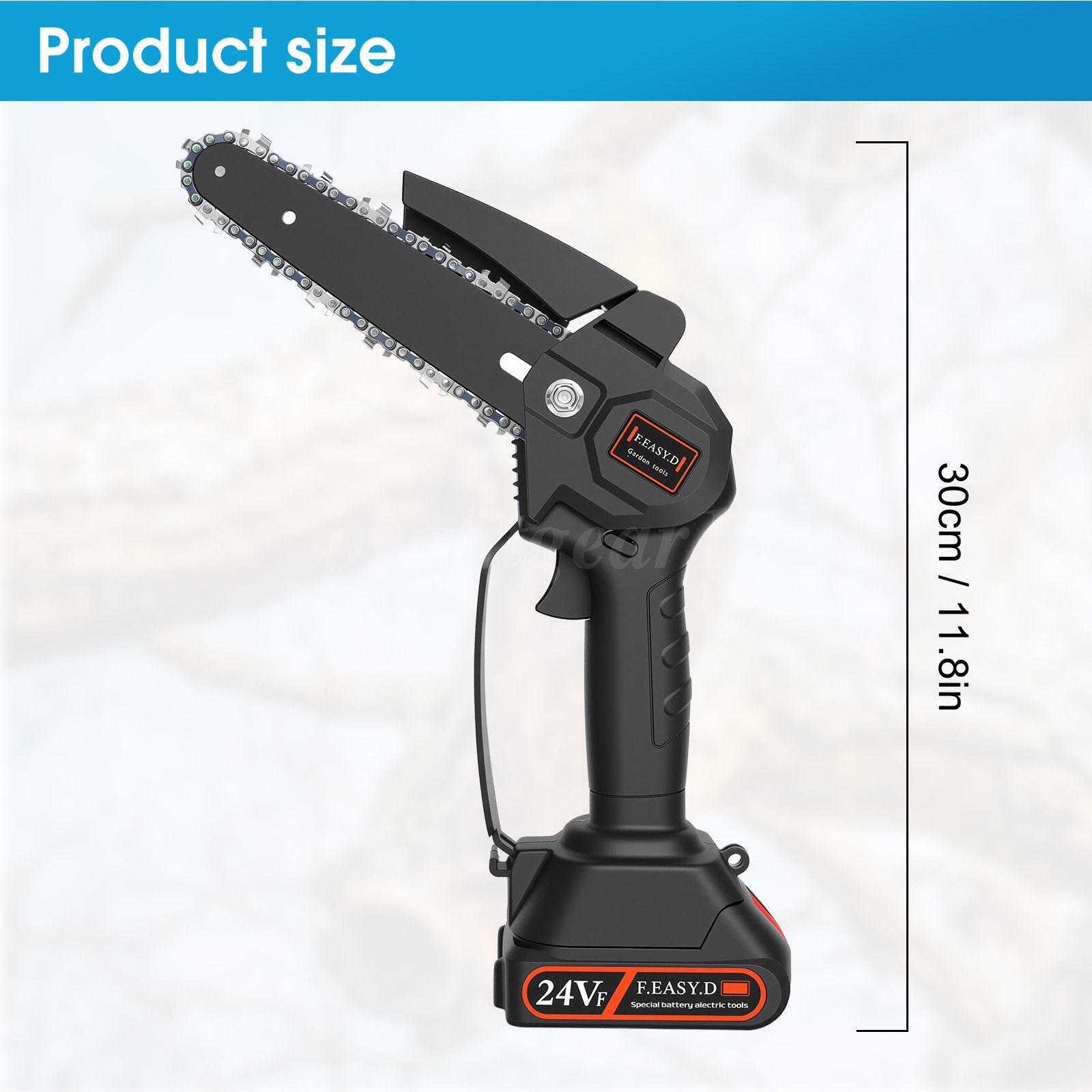 4-in-1 Cordless Pole Saw Electric Pruning Shears 8 Inch Mini Chainsaw 16Ft Reach