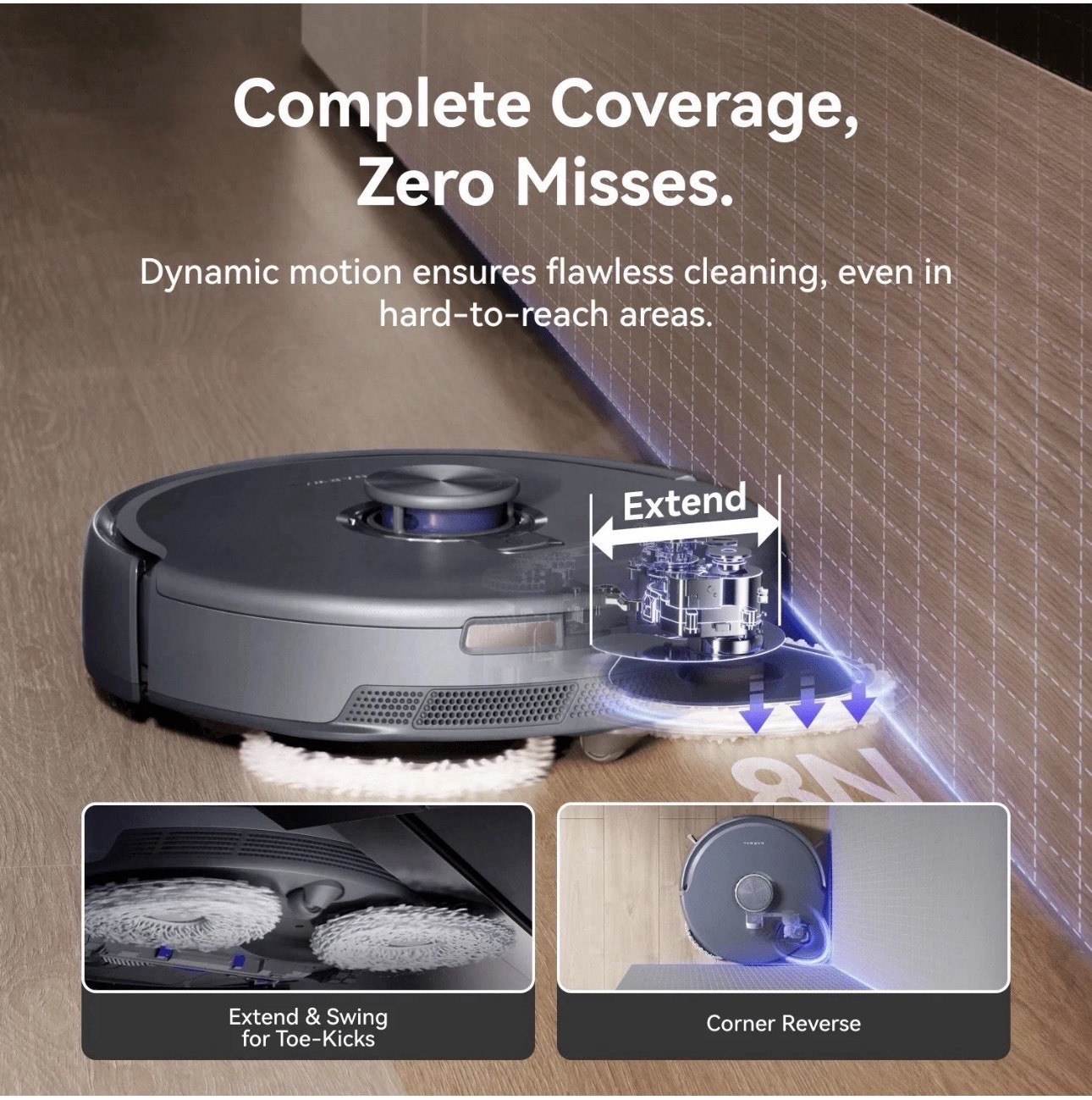 NARWAL Freo Z10 Ultra Robot Vacuum&Mop Combo 18000Pa Self-Emptying Drak Gray