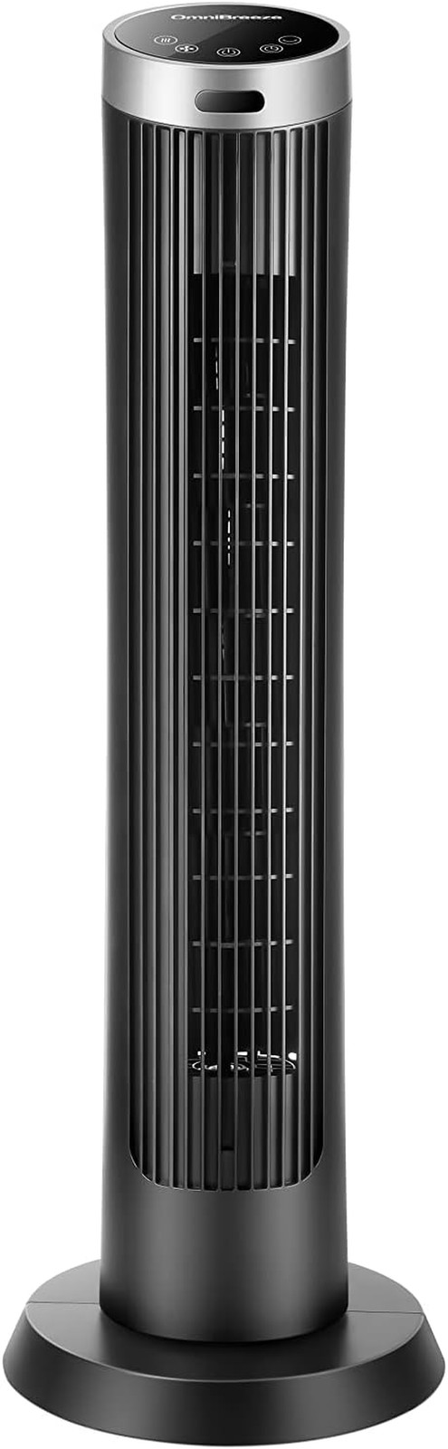 OmniBreeze Digital Electric Tower Fan, with Remote Control, LED Display, Standin