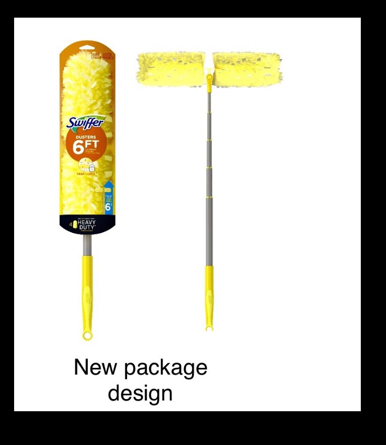 Swiffer Dusters 6’ ft Extender Handle Kit w/ 4 Refills: DOUBLE Ended,ceiling,fan