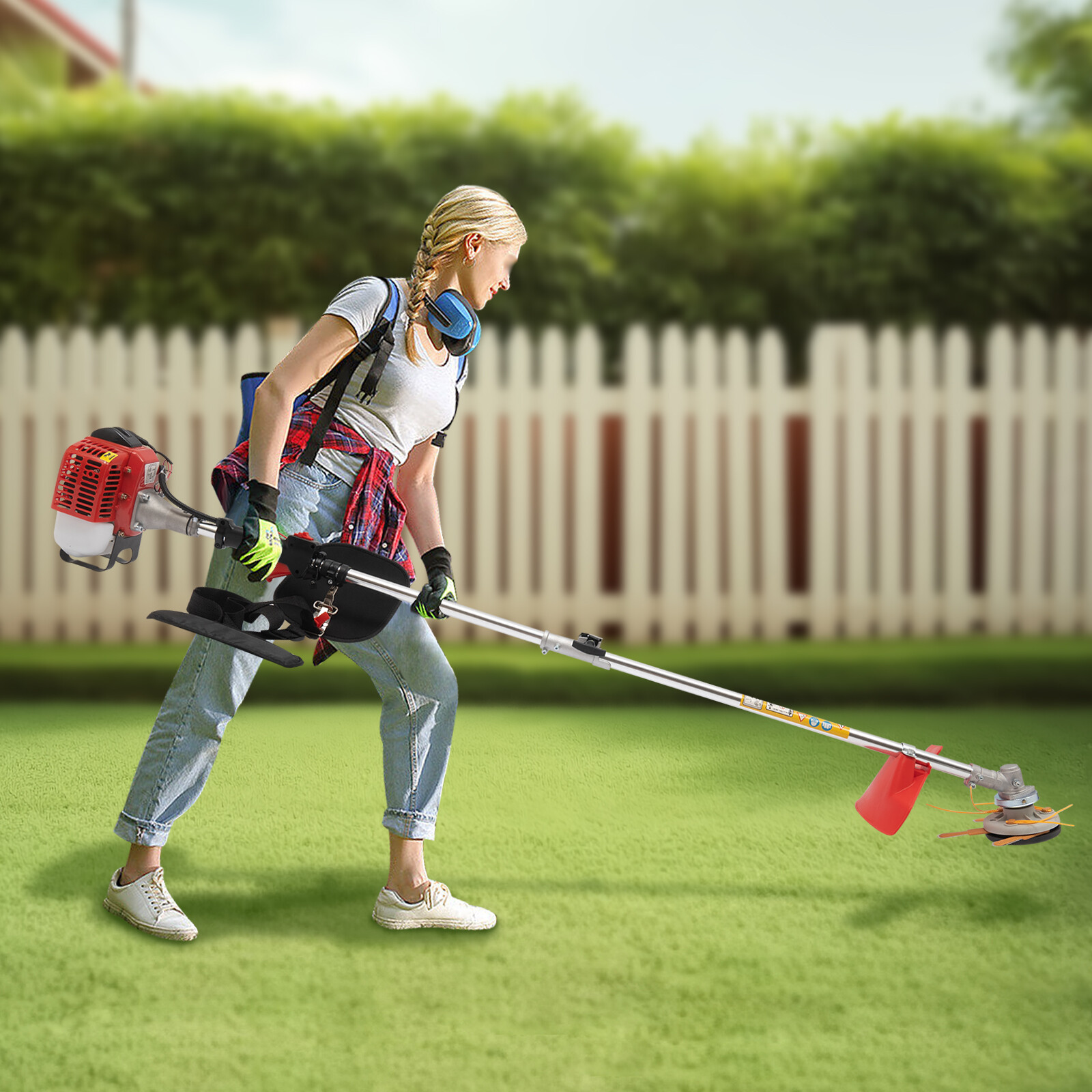 Gas Weed Trimmer Brush Cutter Lawn Edger Grass Trimmer Eater 26cc/33cc/43cc