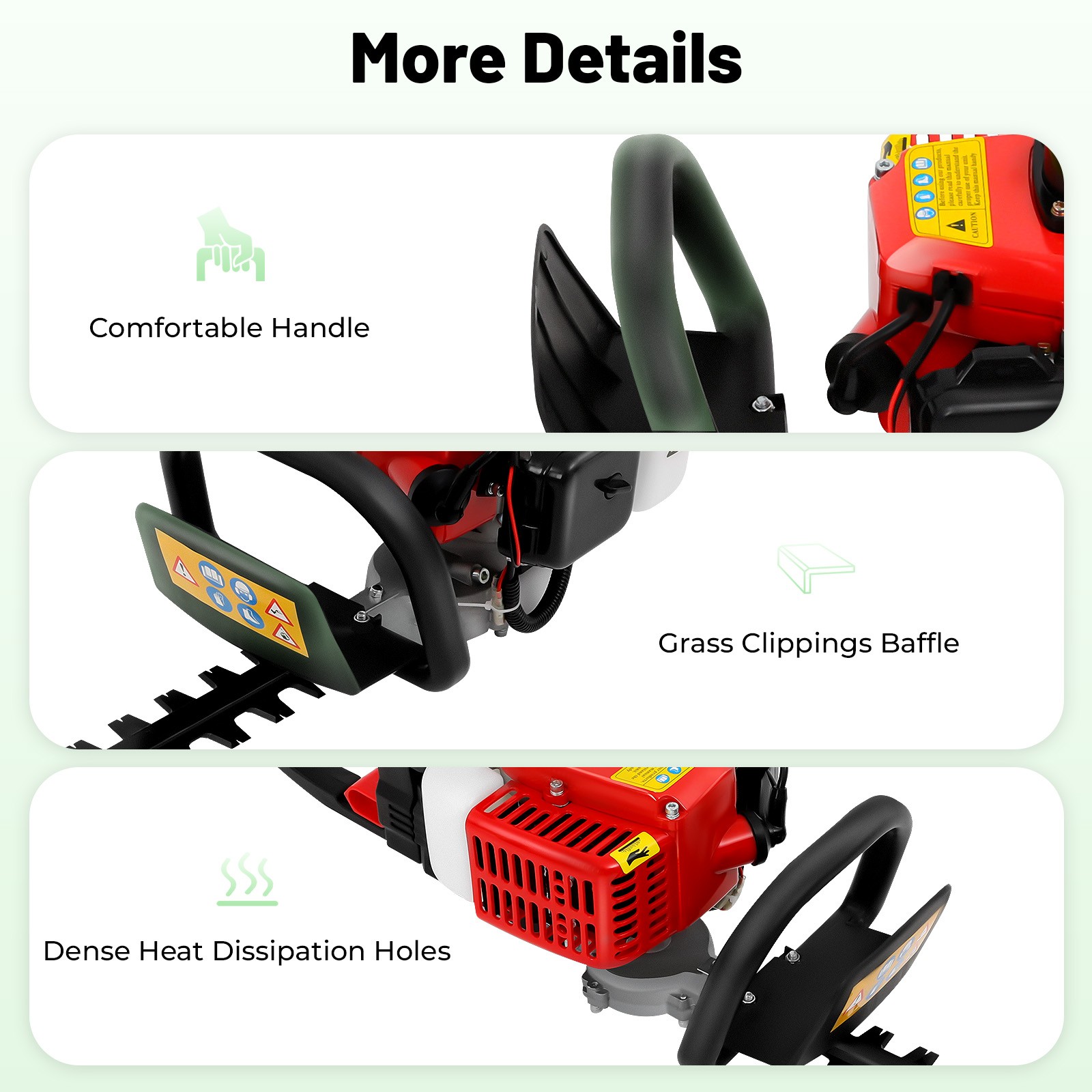 2-Stroke Single Edge Hedge Trimmer 22.5cc Hedge Trimmer Garden Bush Trimmer Tool