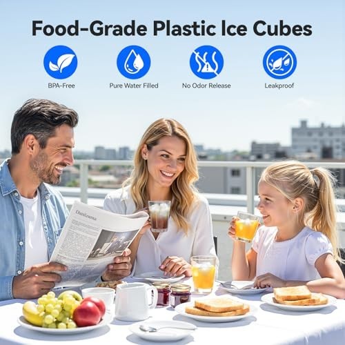 360 Pack Reusable Ice Cubes Drinks BPA-Free Ice Packs Lunch Boxes Coolers
