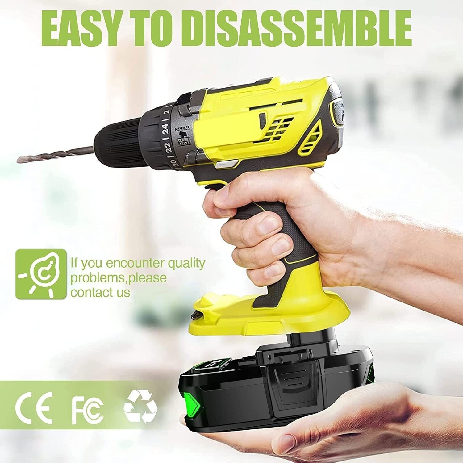 2Pack 18Volt P102 Replace for Ryobi 18V Batteries and Charger Combo for 18 Volt