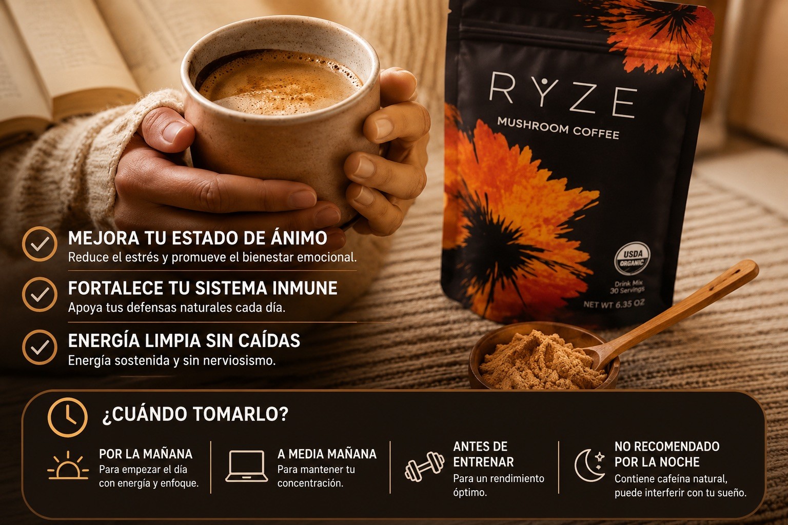 mushroom coffee powder rize