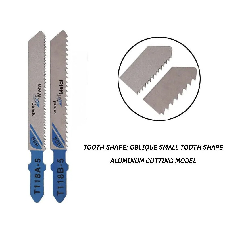 10pcs Jigsaw Blades Set High Carbon Steel for Wood Plastic Metal Cutting – NEW