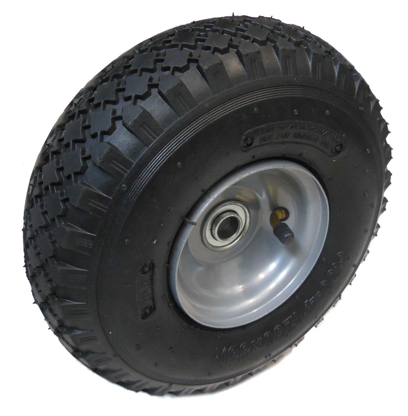 10″ Pneumatic Tire w/ Steel Rim, 3.00-4 Tire, 5/8″ Bearings Handtruck Wagon Kart