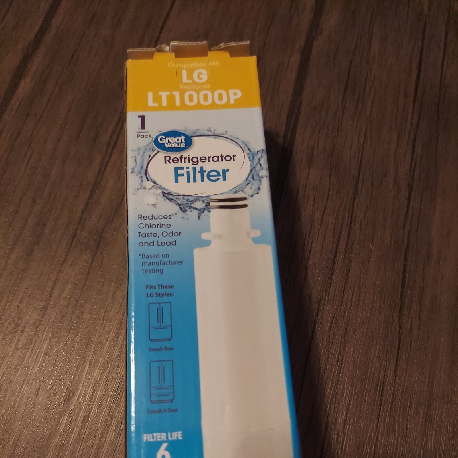 Great Value Refrigerator Filter For LG LT1000P 6 Months White SEALED