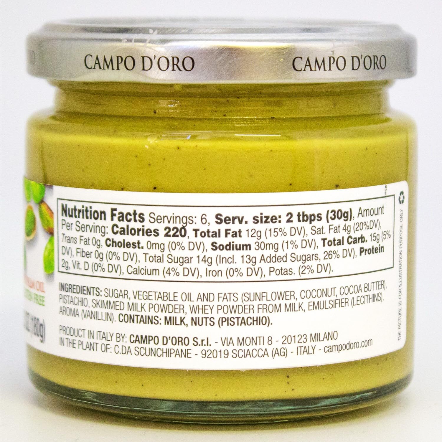 – Pistachio Butter Sweet Spreadable Cream, 6.3 Oz (180G), Rich & Nutty for Knafe