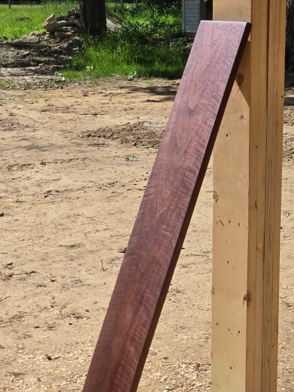 1 In. X 7In. X 42” Curly Highly Figured, Quilted Black Walnut S4S Hardwood Board