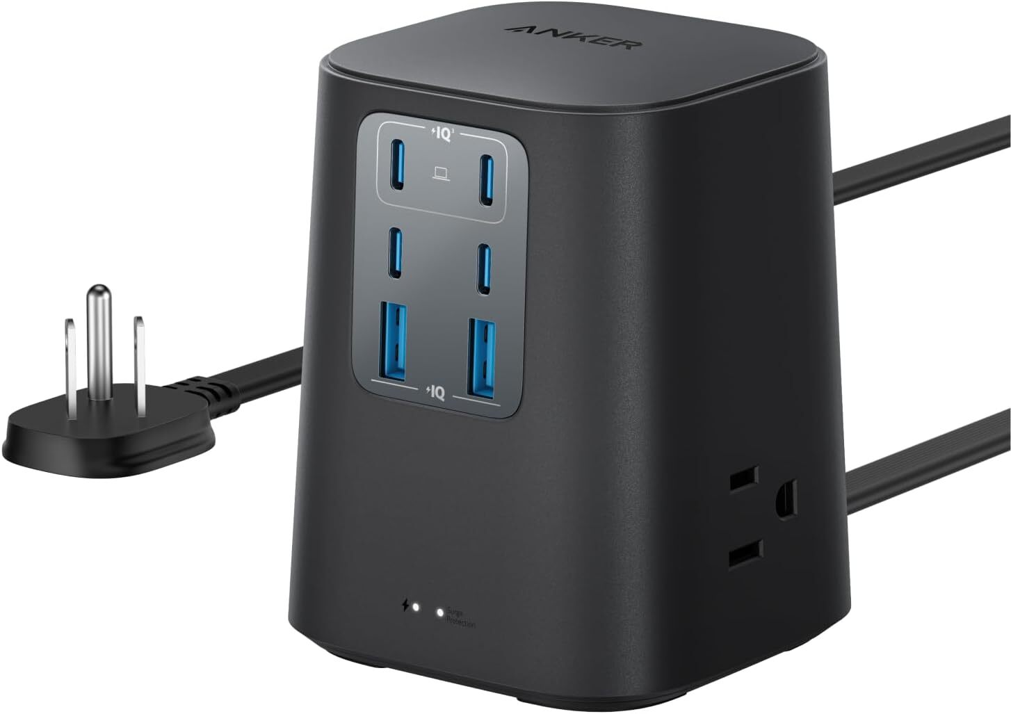 Anker 9-in-1 Charging Station 100W USB C Power Strip 300J Surge Protector, 5ft