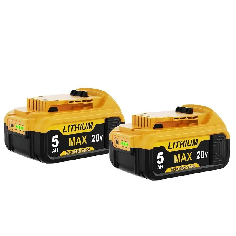 2Pack For DeWalt 20V 20 Volt Max XR 5.0AH Lithium Ion Battery DCB206-2 DCB205-2