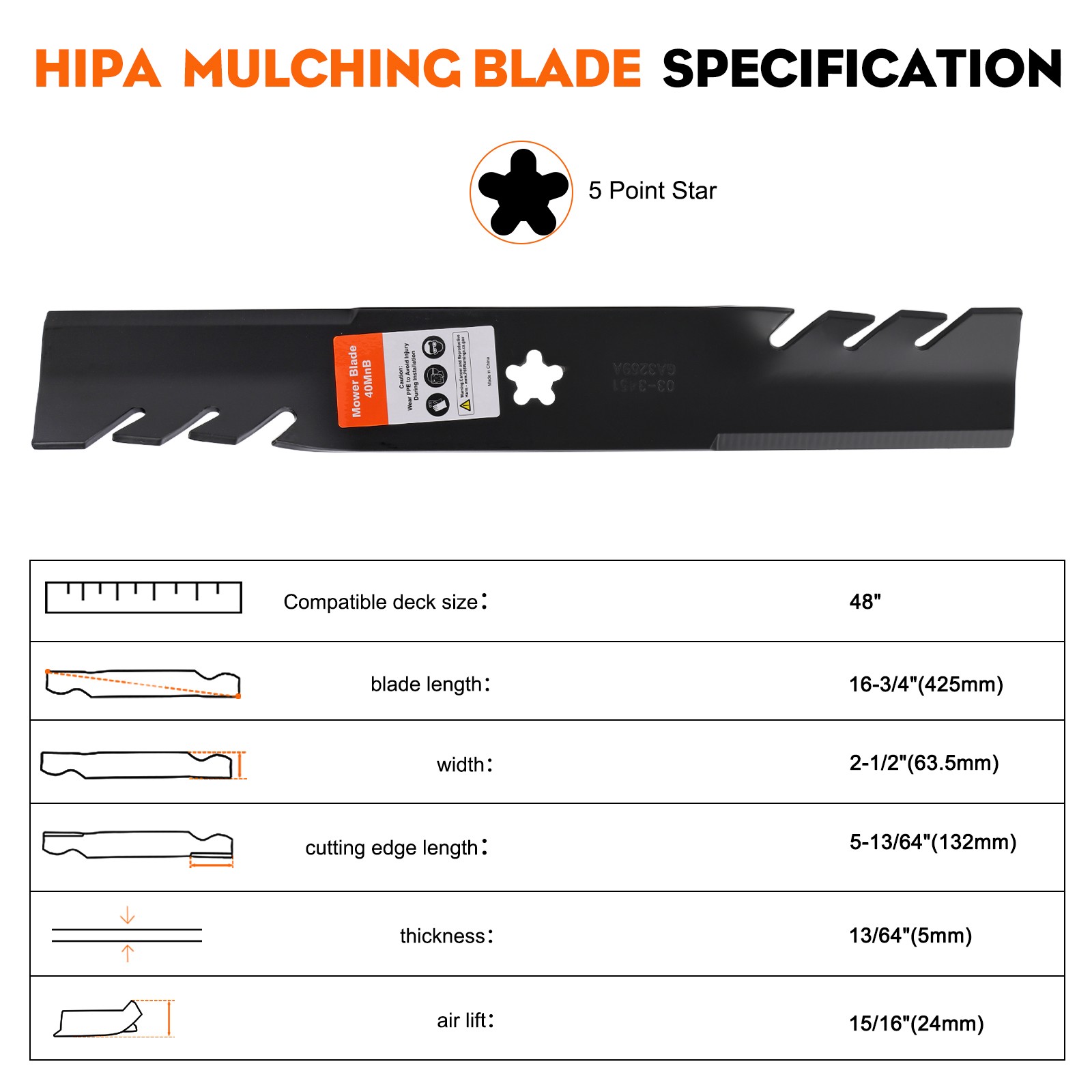 3X Z248F 48 inch Mower Mulching Blades for Hus qvarna 532180054 YTH2348 YTH24V48