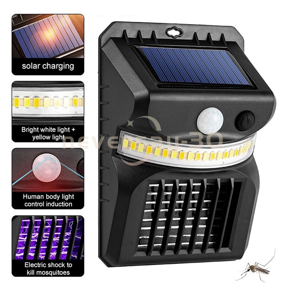 1-5 PACK Solar Powered LED Mosquito Fly Bug Insect Zapper Killer Trap Lamp Light