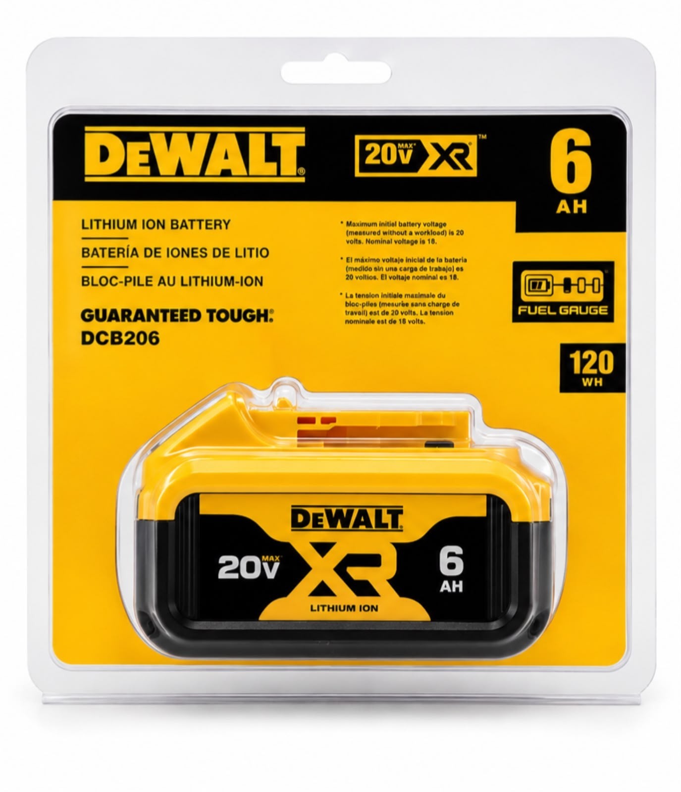 DeWalt DCB206 20V Max Premium XR 6.0Ah Lithium-Ion Battery SAME DAY FREE US SHIP