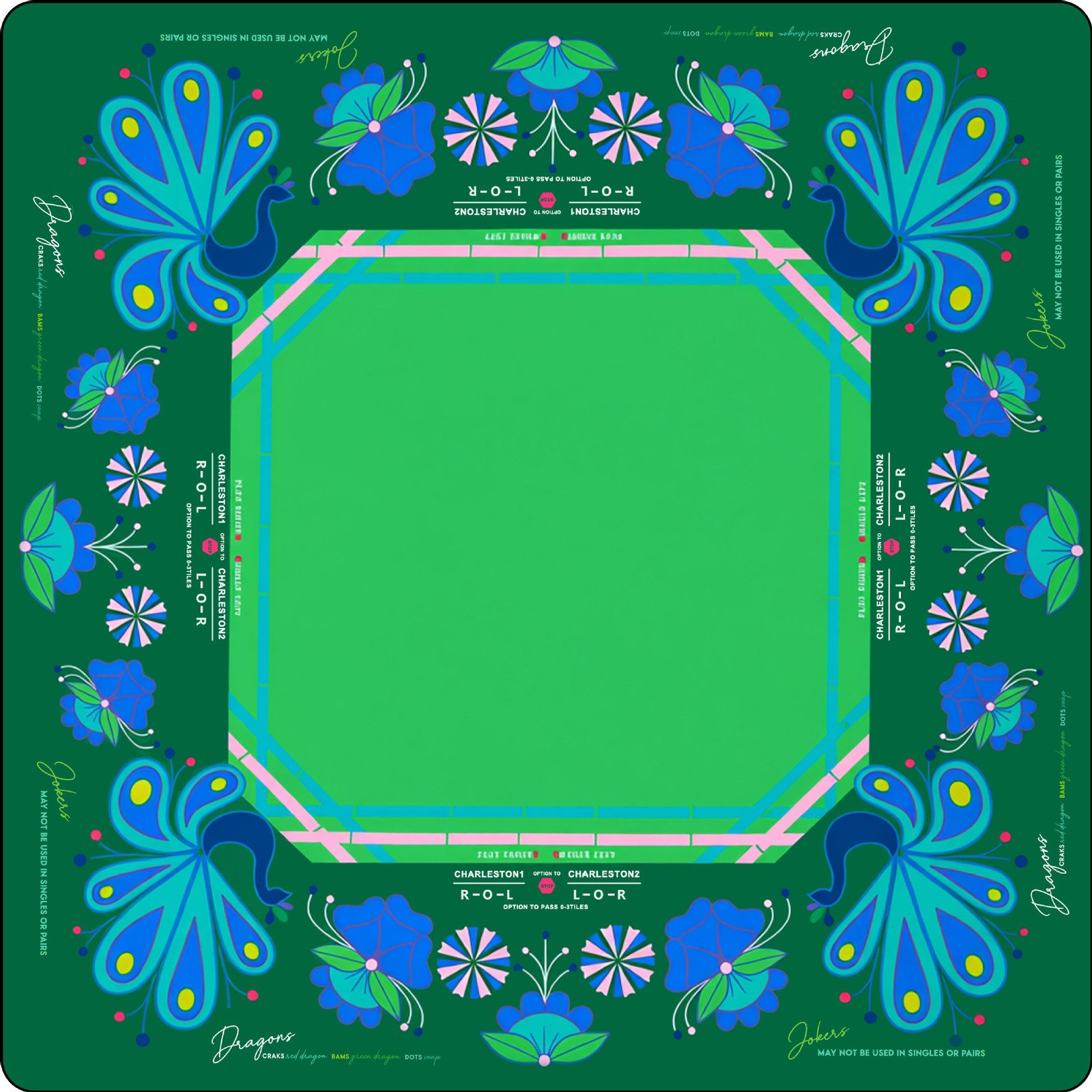 American Mahjong Diatomite Table Mat Non Slip Silent Rubber Base