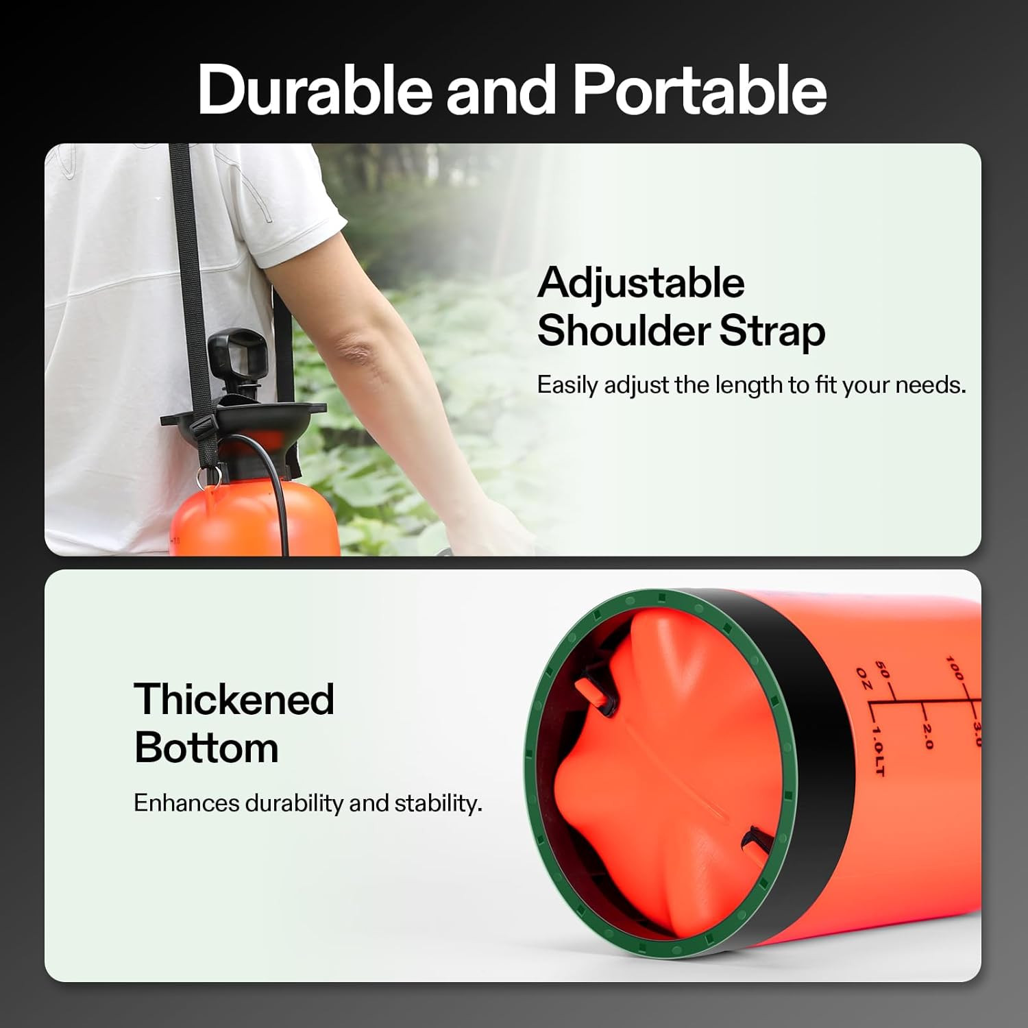 Pump Sprayer 2 Gallon, Pressurized Lawn & Garden Water Spray Bottle with Adjusta