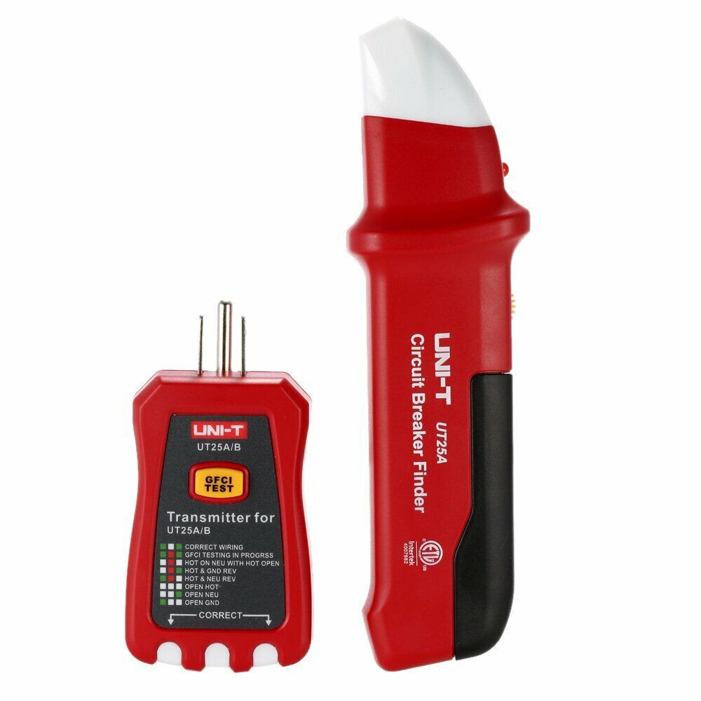 UT25A Digital Circuit Breaker Finder Tool with GFCI Outlet Socket Tester 90-120V