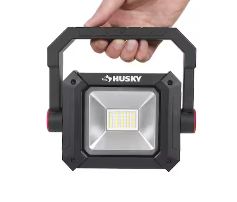 4 Pack Husky 1500 Lumens Rechargeable LED Work Lights USB-C Magnetic 360°
