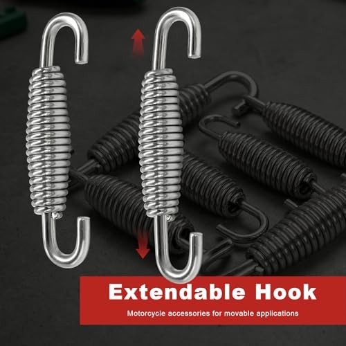 Motorcycle Exhaust Muffler Springs, High Tension Stainless Steel Exhaust 4 PCS