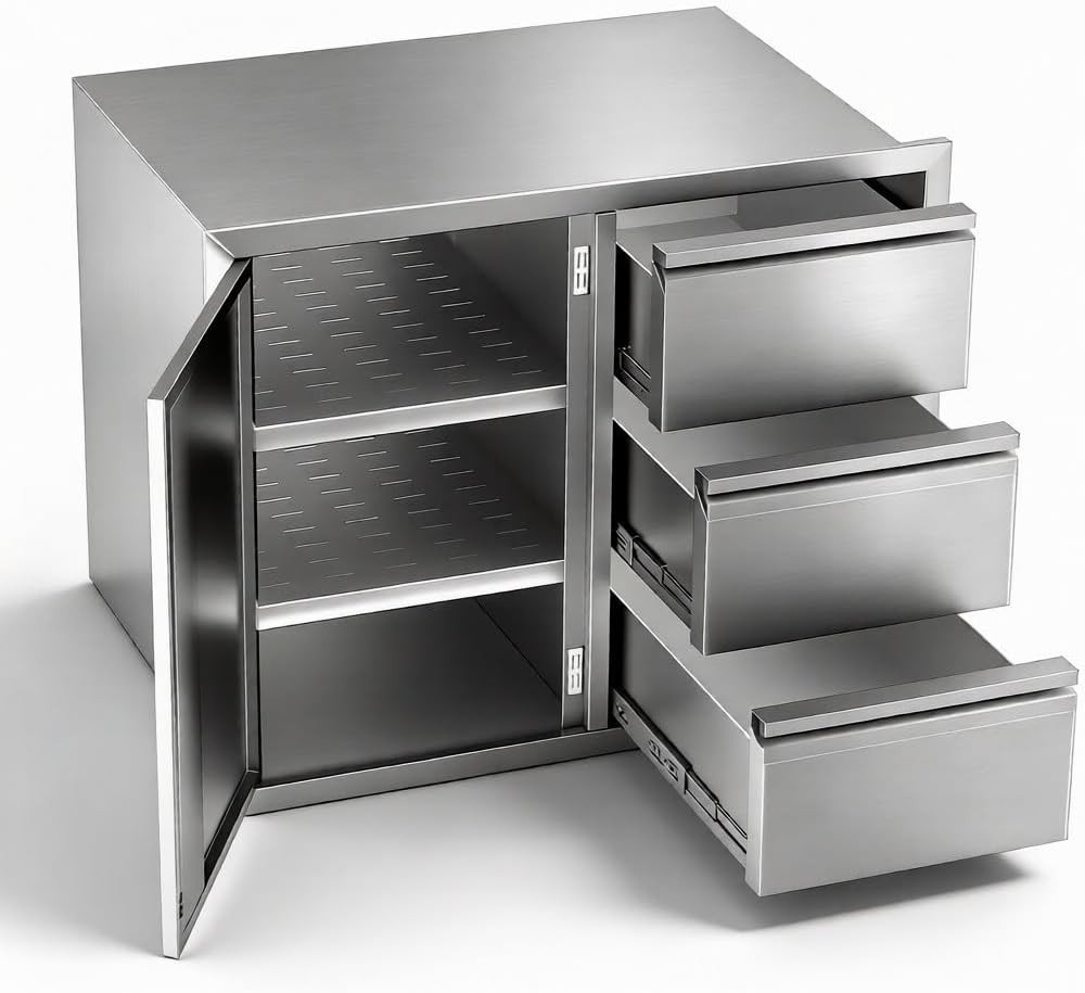 304 Stainless Steel Access BBQ Island Kitchen BBQ Door Outdoor Kitchen Drawers