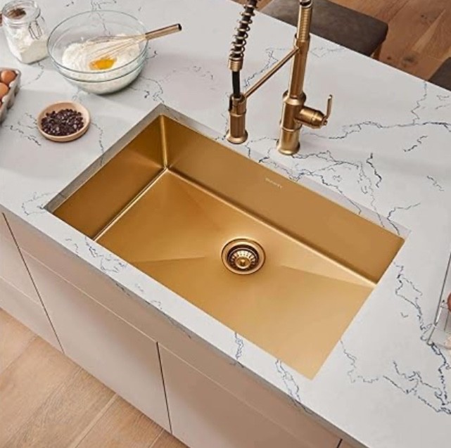 Ruvati 27-inch Undermount Satin Brass Matte Gold