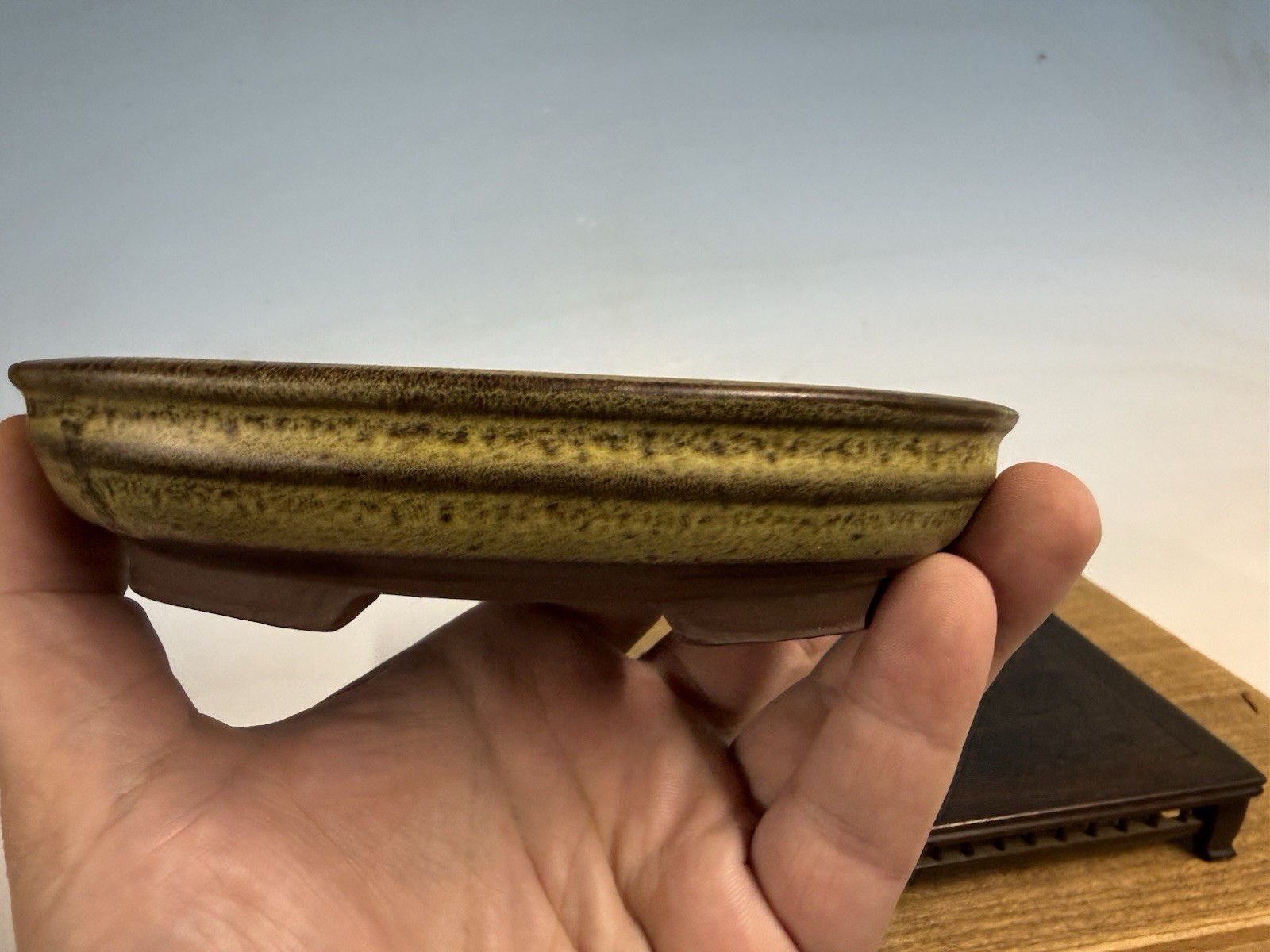 Japanese Unknown Maker Shohin Sized Bonsai Tree Pot 5 7/8”