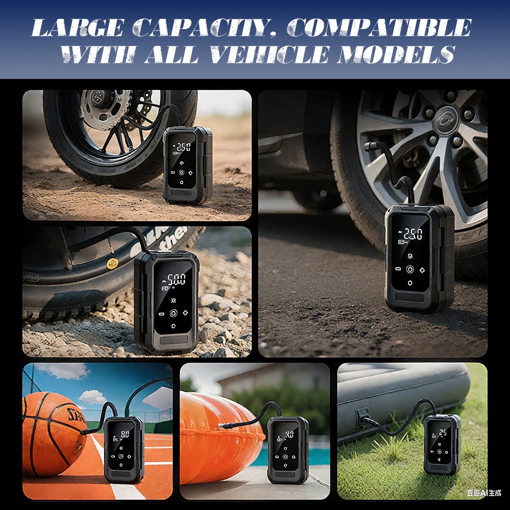 Cordless Air Pump for Car Tires Inflator Portable Air Compressor 150 PSI