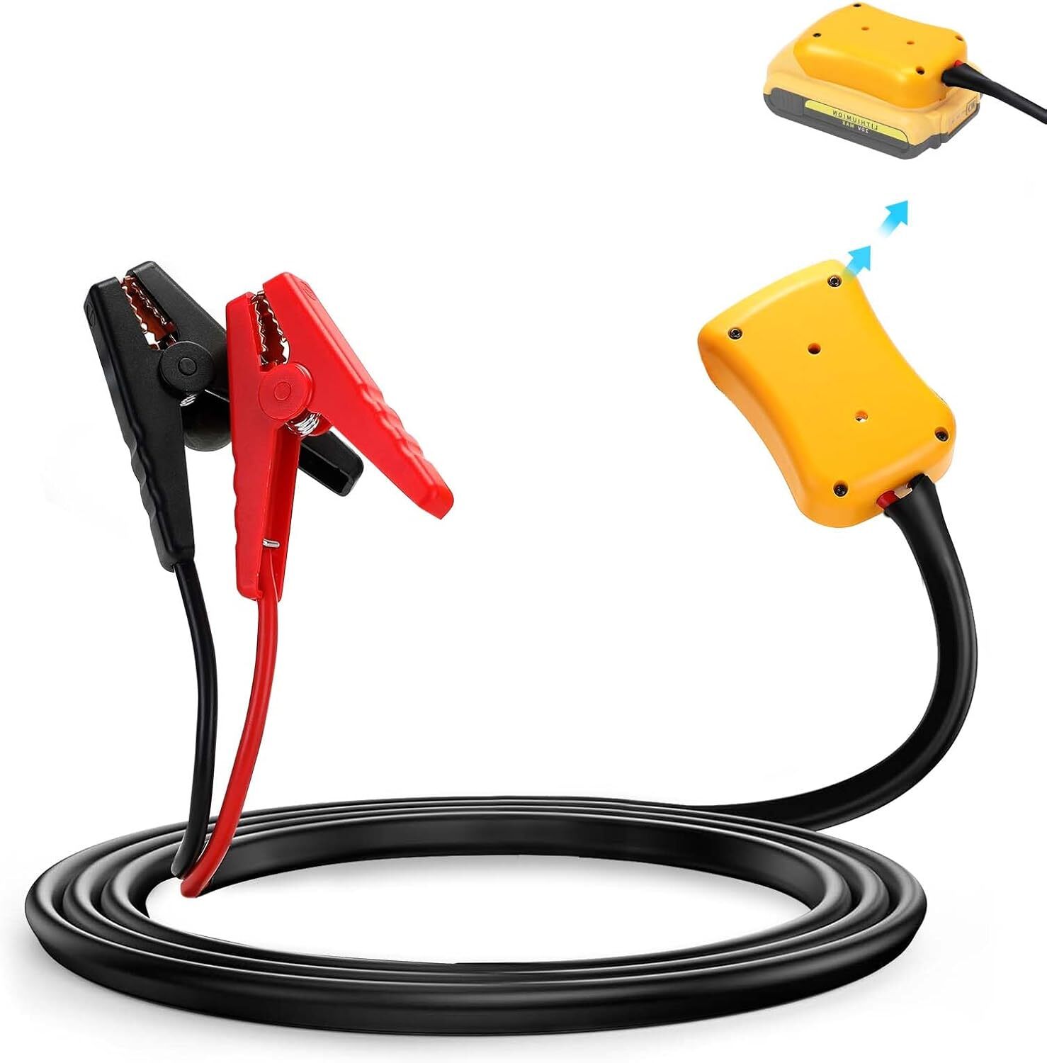 5.9FT Jump Starter 8AWG Jumper Cables Charger Adapter for Dewalt 18V 20V Battery