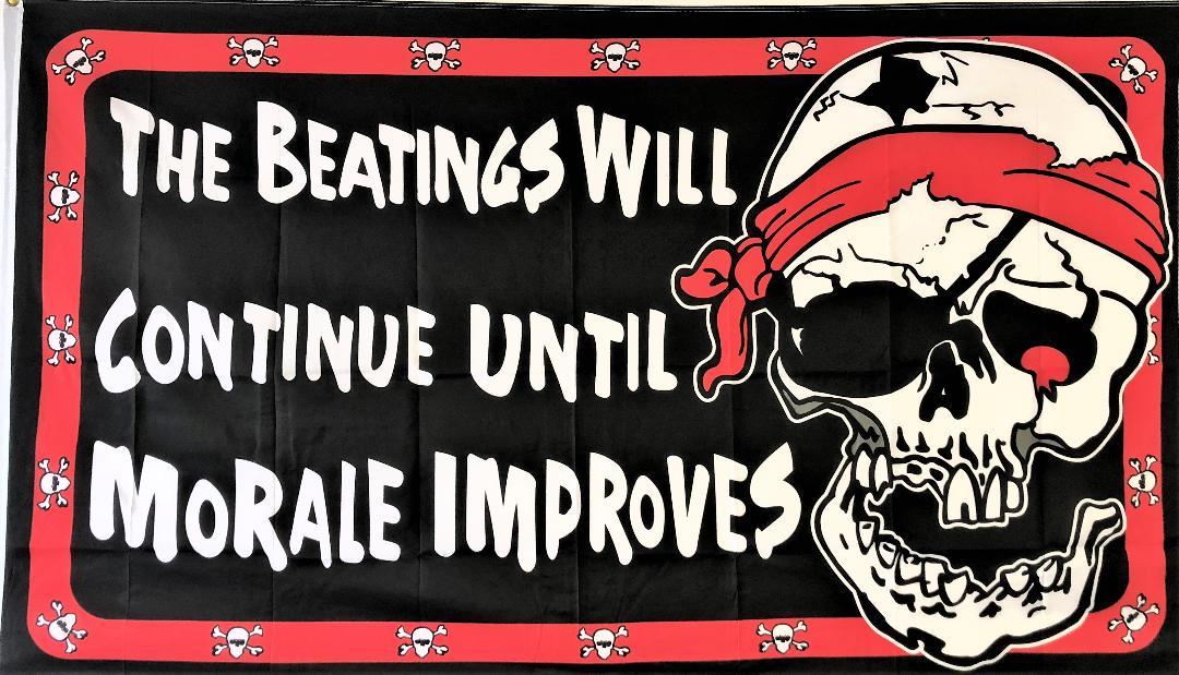 3×5 Pirate Beatings will continue until Morale Improves FLAG 5′ x 3′ Banner