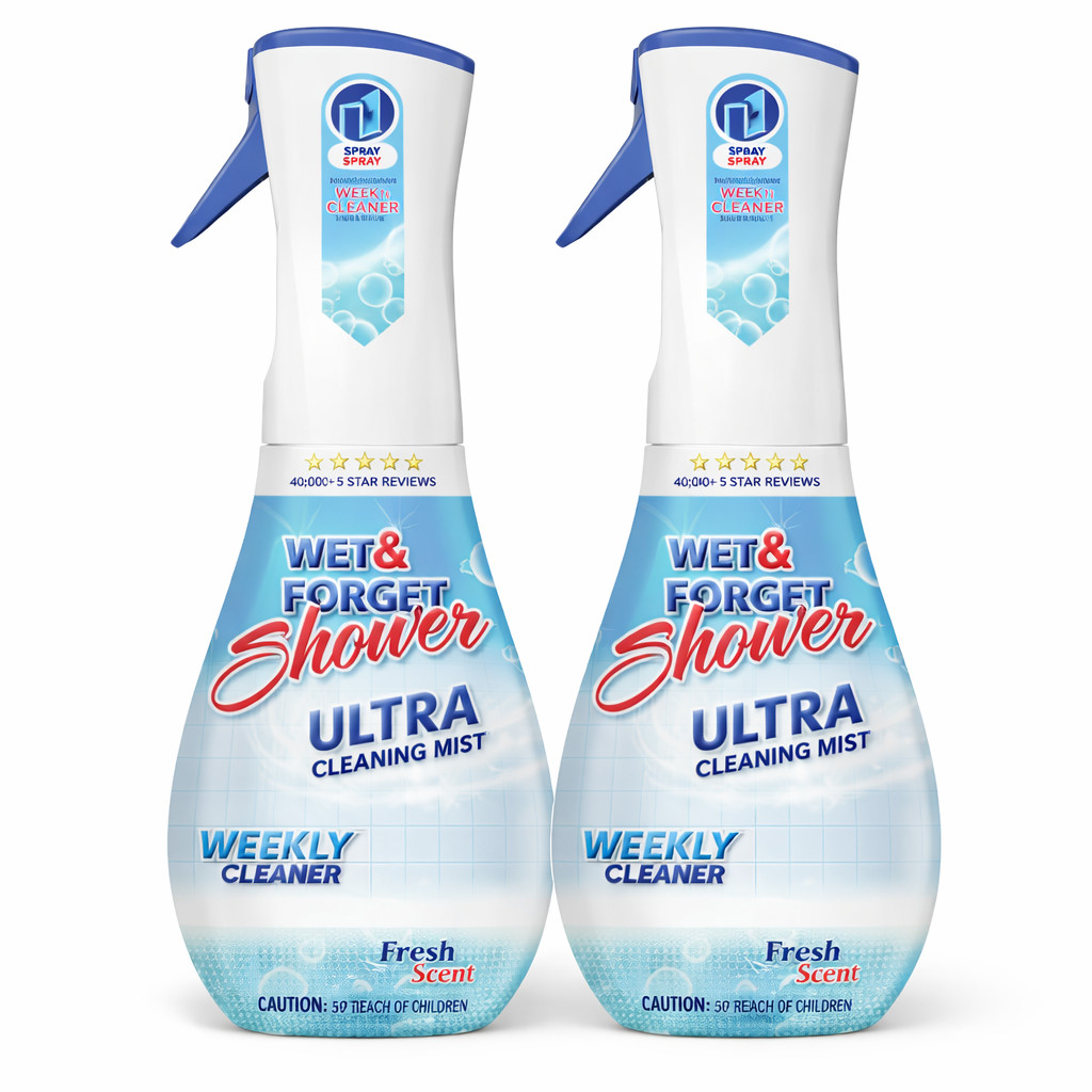 (2 pack) Wet & Forget Shower Ultra Cleaning Mist, Fresh Scent, 16.9 fl oz