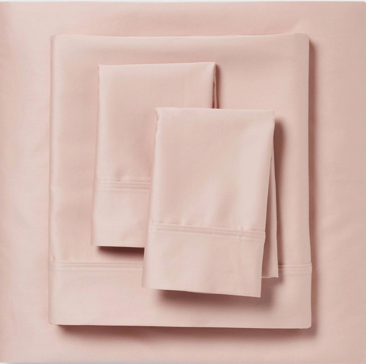 Twin/Twin XL Solid Performance 400 Thread Count Sheet Set Blush – Threshold: