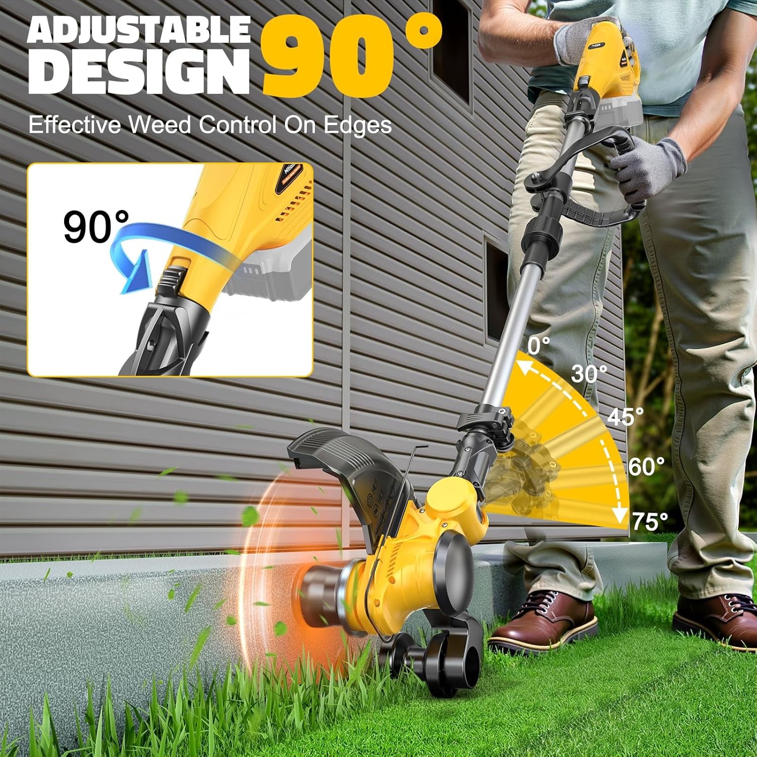 Cordless String Trimmer Compatible with Dewalt 20V (Tool Only) Weed Eater with