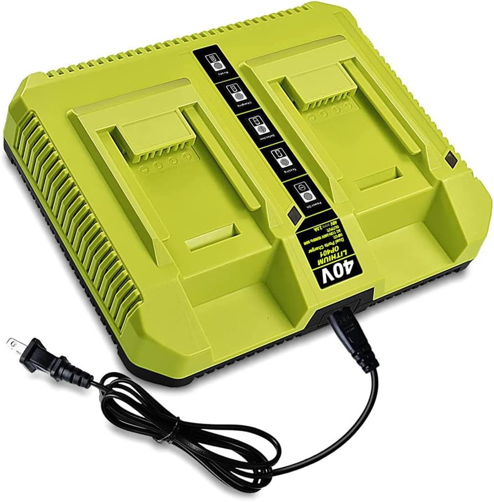 New OP401 40 Volt Dual Charger for Ryobi 40V Lithium Battery Rapid Charger