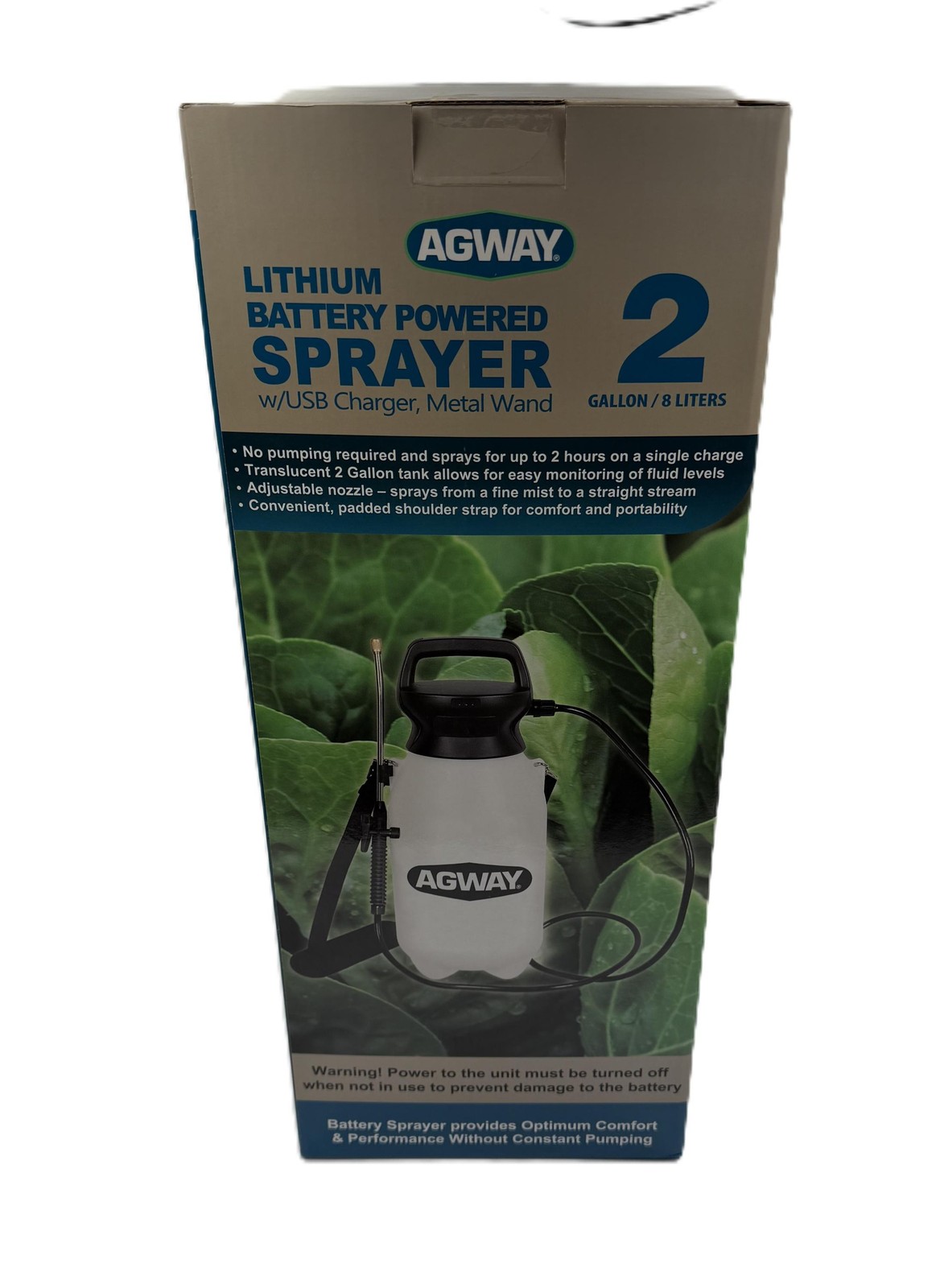 AGWAY 2 Gallon Lithium Battery Powered Sprayer Electric Lawn Garden Tank Sprayer