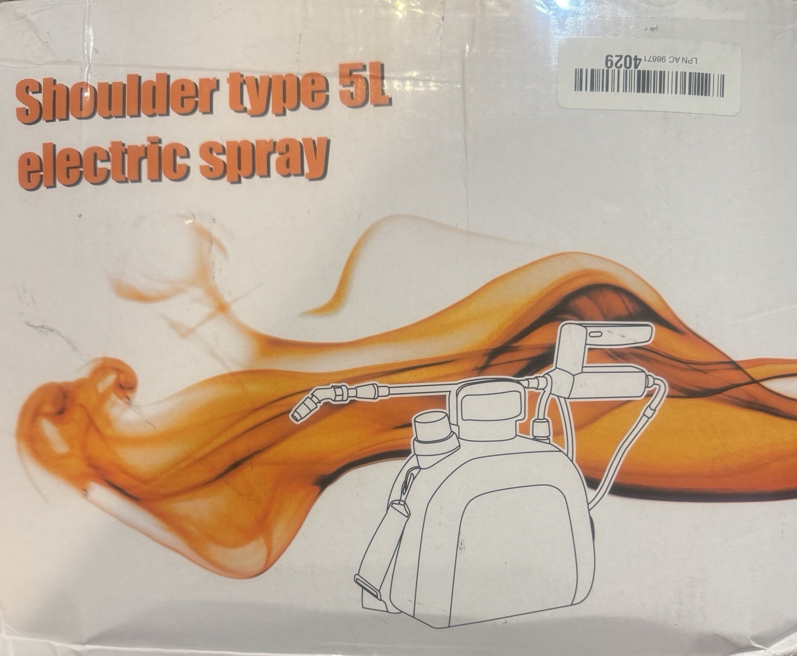 Sprayer,1.35Gal/5L, Battery Powered, Retractable Wand, Shoulder Strap