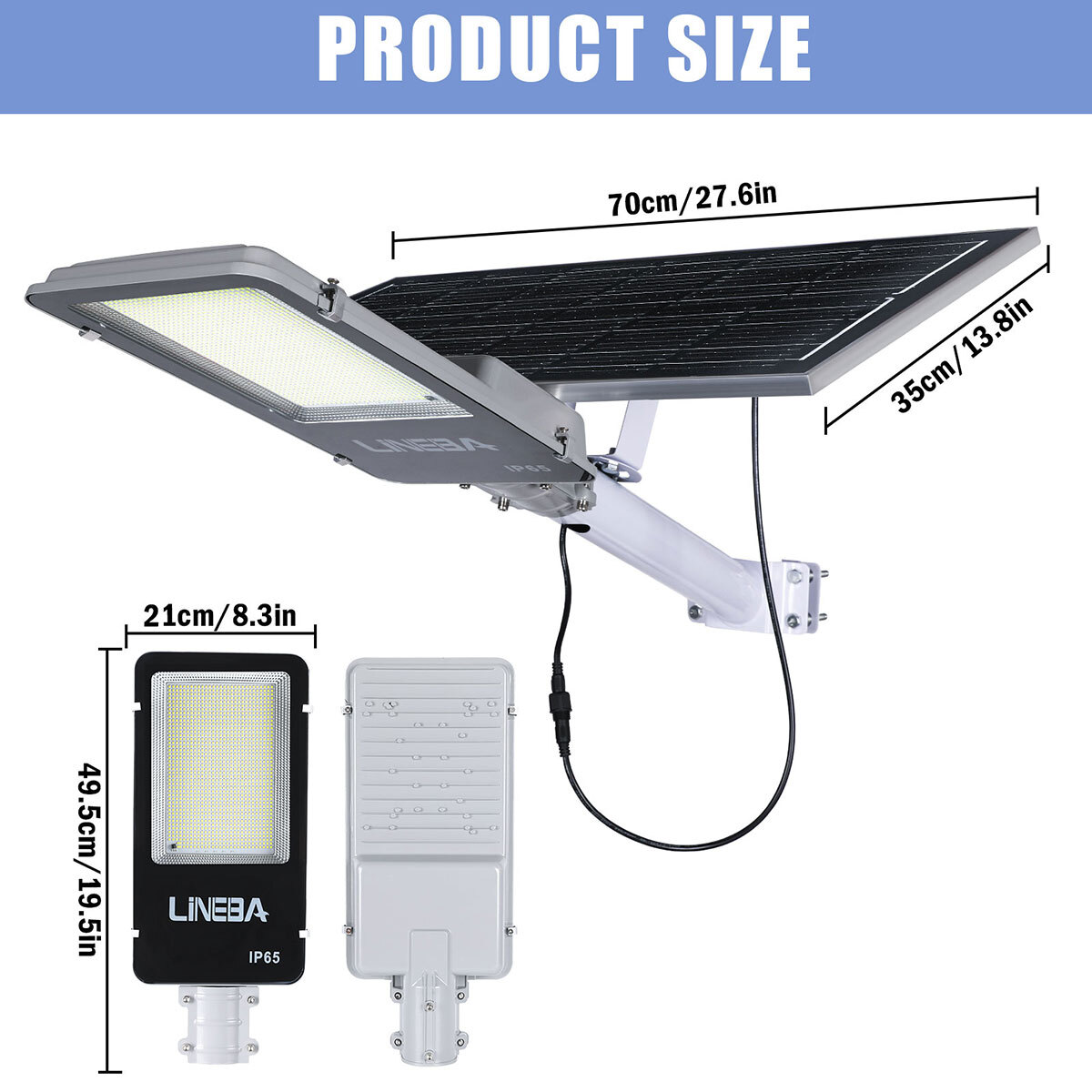 8800000000LM Commercial Solar Street Light Motion Sensor Backyard Road Wall Lamp