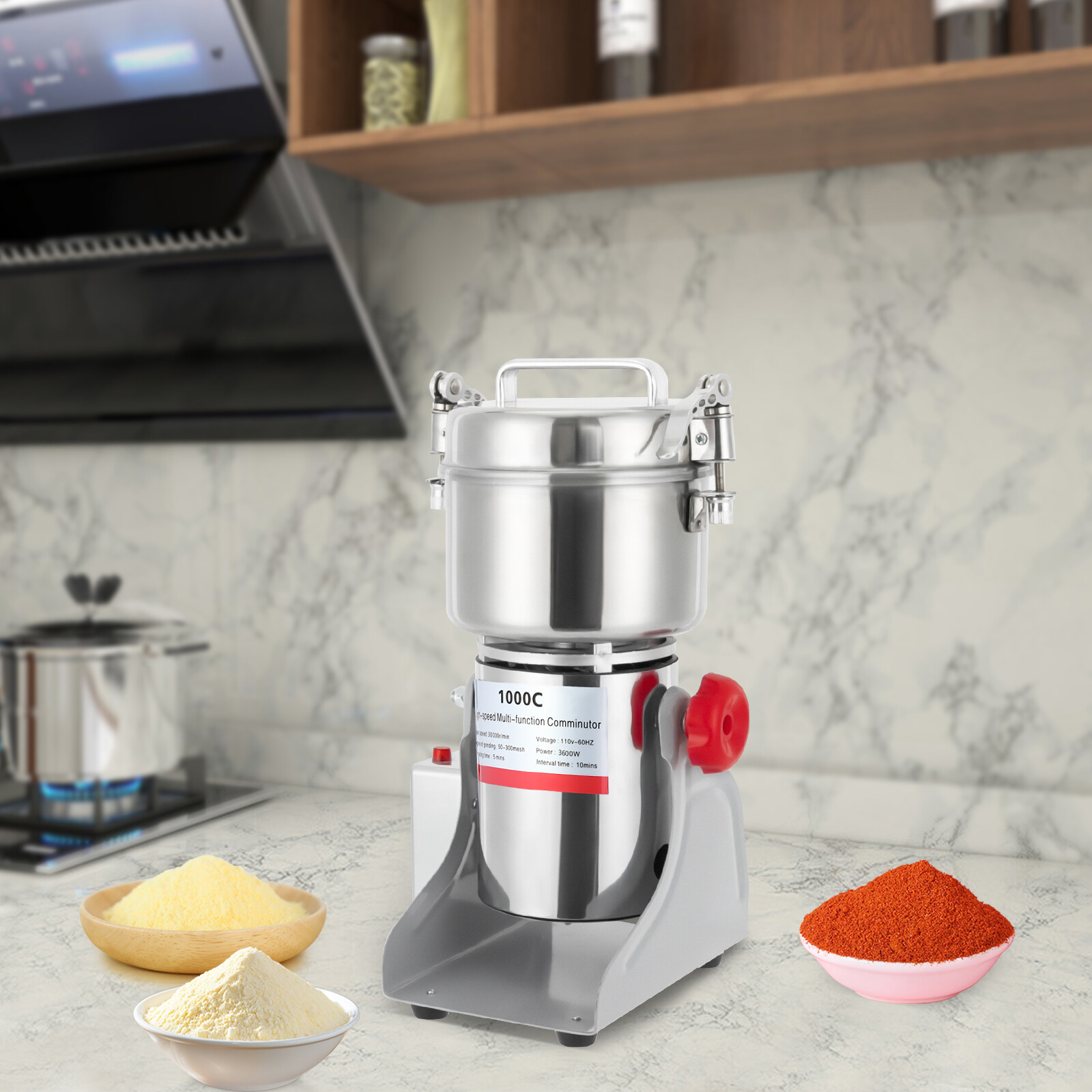1000g Electric Grain Grinder Spice Mills Commercial Superfine Powder Pulverizer