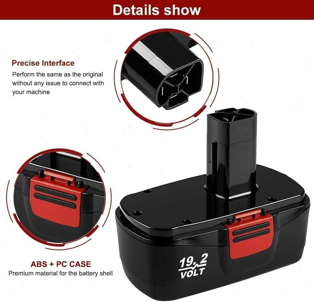 1~2Pack 19.2V For Craftsman 11375 Ni-MH New Battery C3 130279005 11376 130279003