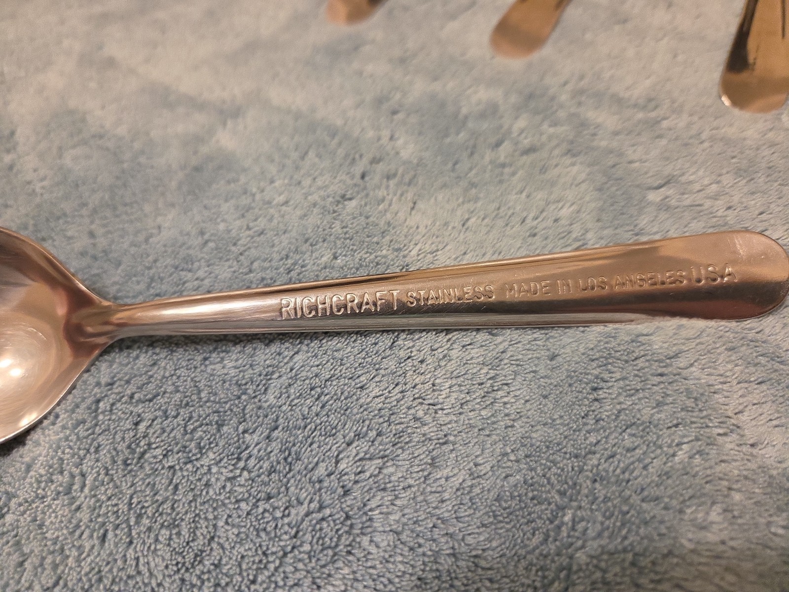 Lot Of 6 Richcraft Stainless Steel Serving Spoons 8.5” Made in USA