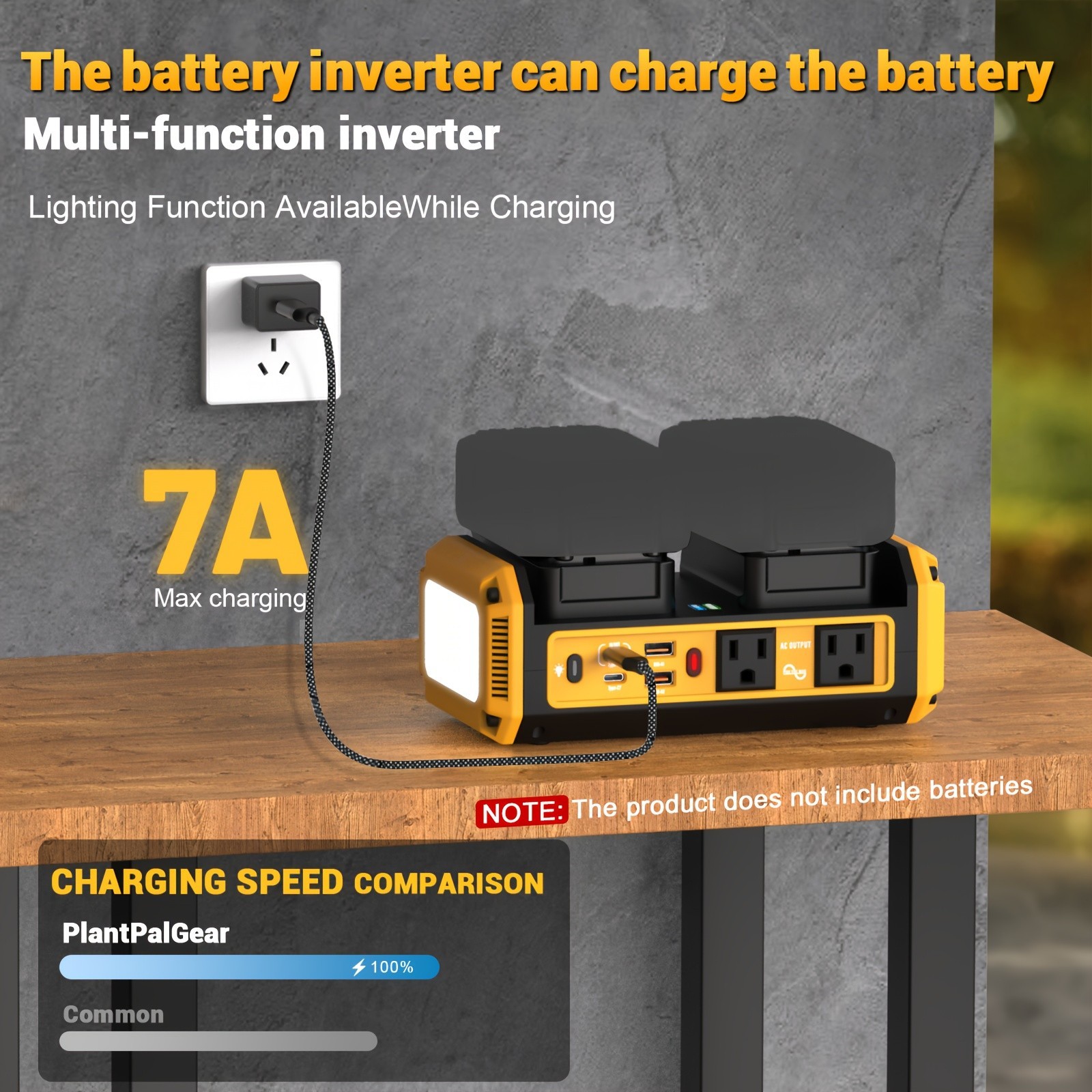 350W Portable Power Station for Dewalt 20V Battery Pure Sine Wave 140W USB-C PD