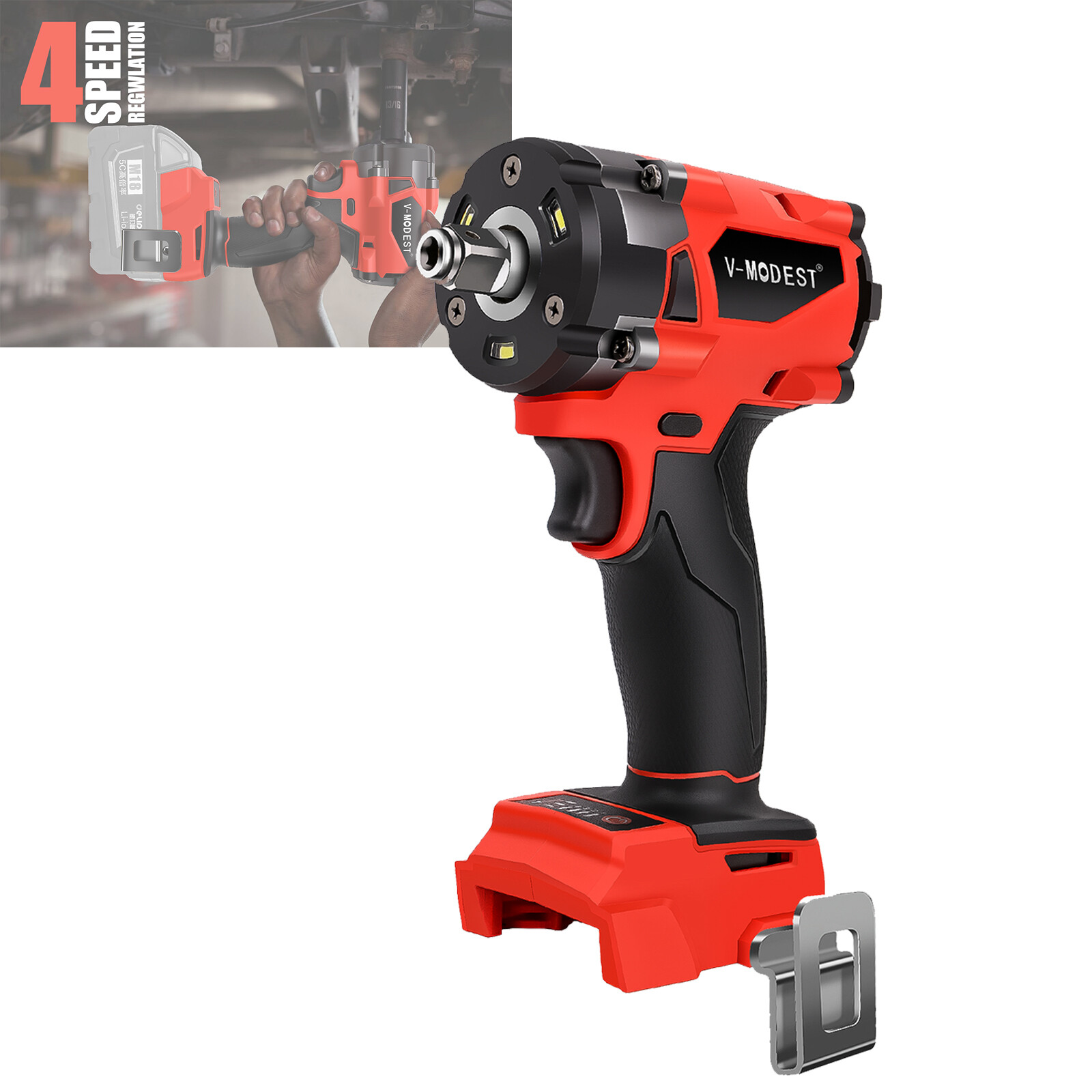Compatible Milwaukee M18 Fuel 18V Battery Brushless Cordless 1/2″ Impact Wrench