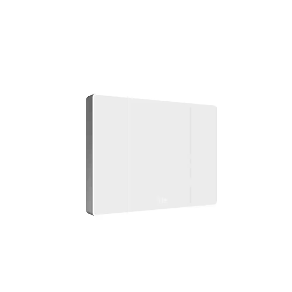 35 In. W X 28 In. H Rectangular Aluminum Medicine Cabinet with Mirror,3 Colors L