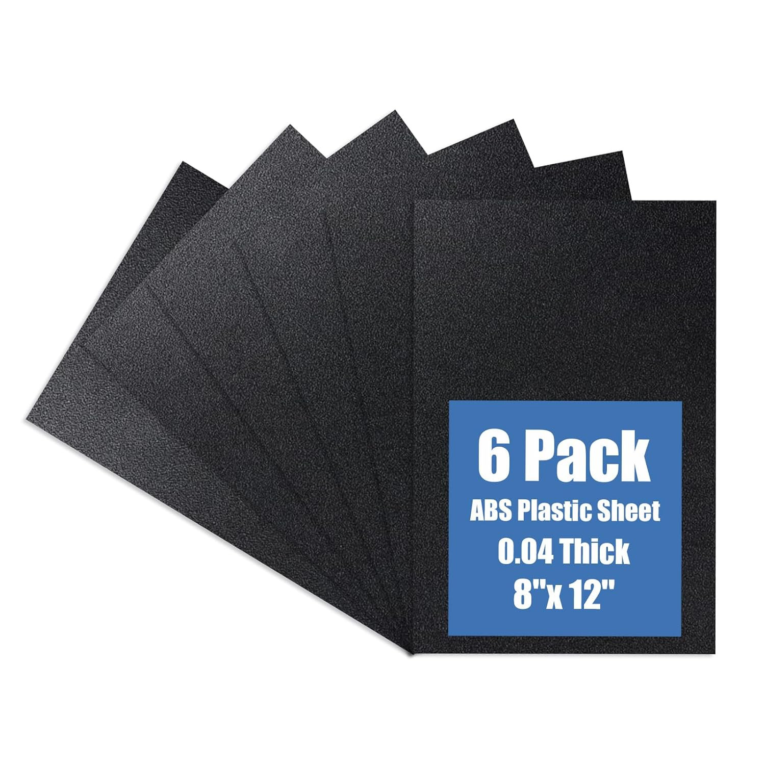 Black ABS Plastic Sheet 8″ X 12″X 0.04″ Flexible Moldable Impact Strength and Hi