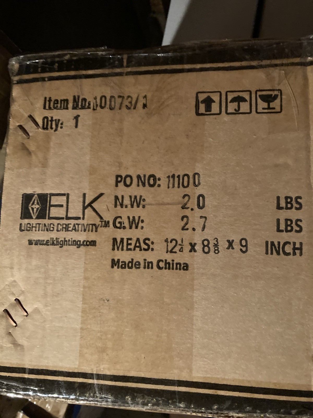 Elk Lighting Reflections 1-Light Pendant In Polished Chrome – 10073/1 – NEW