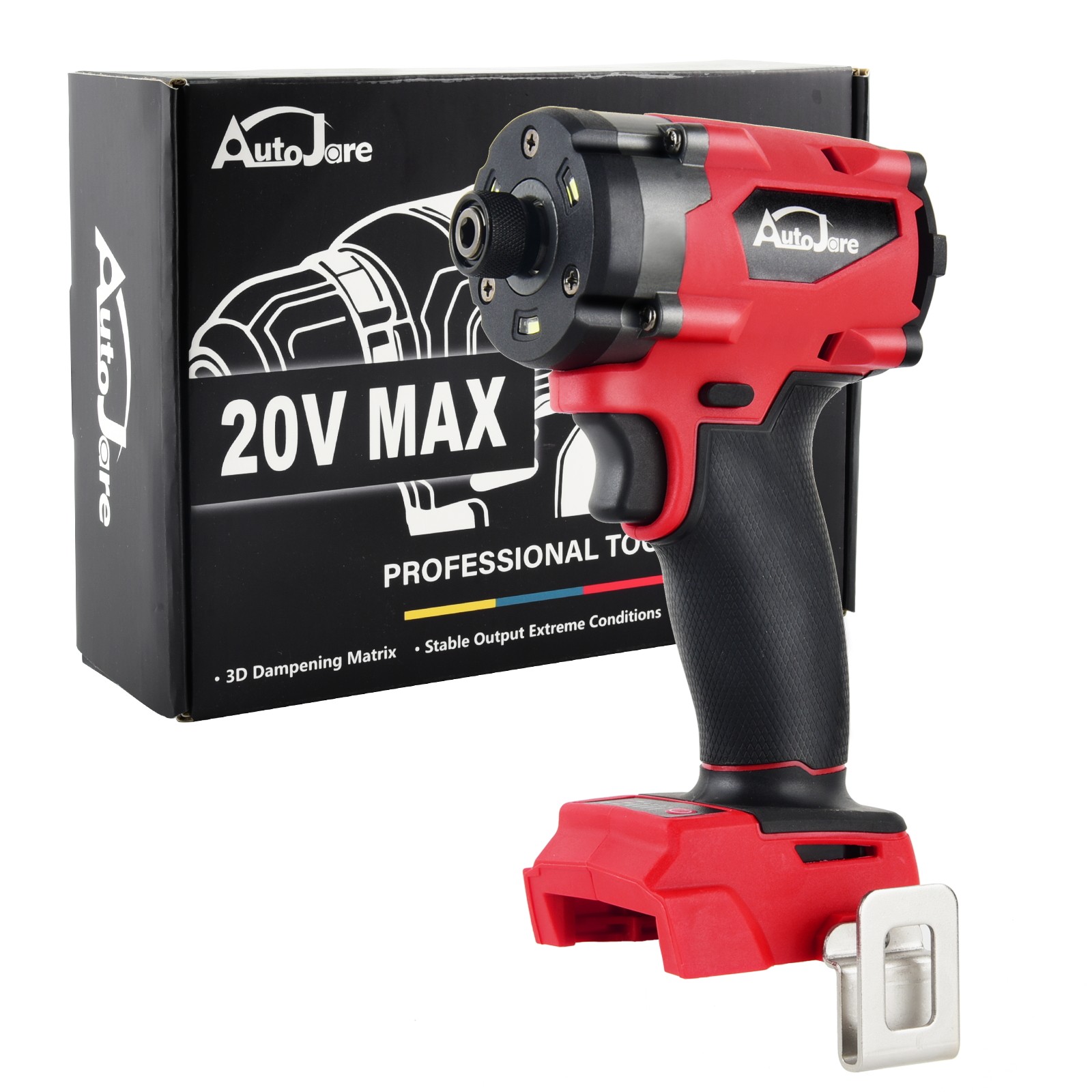 Brushless Cordless Impact Driver,for Milwaukee 18V Battery,1/4″ Compact,4 Speed