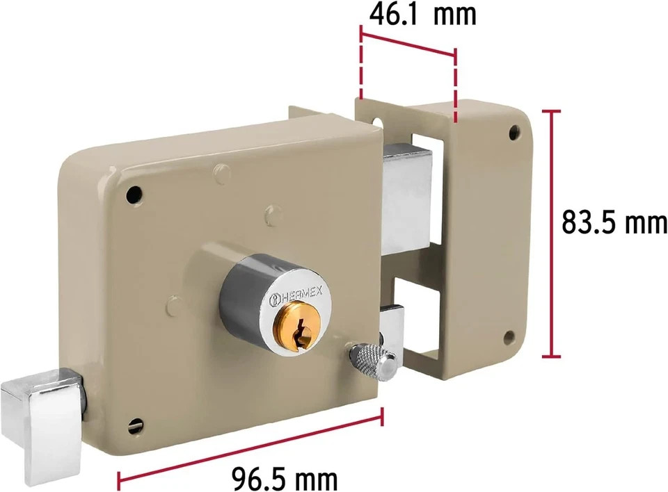 43583 / CS-70DB – Right Rim, Deadbolt Rim Door Lock Set, Standard Key