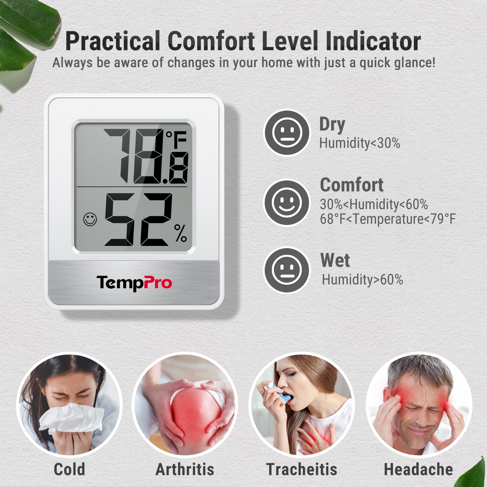 Mini ThermoPro LCD Digital Indoor Hygrometer Thermometer Humidity Monitor Meter
