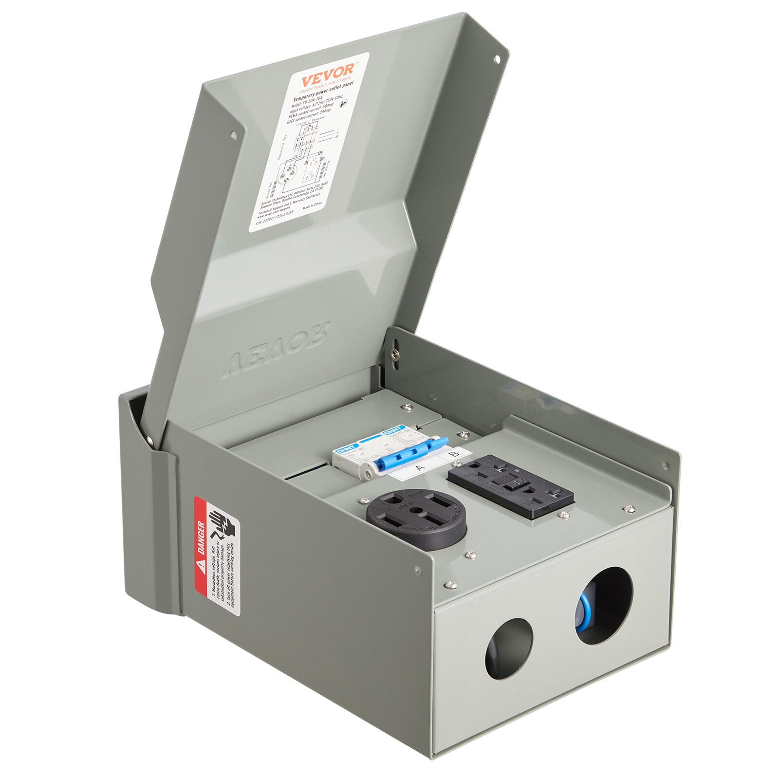 Temporary Power Outlet Panel RV Electrical Panel 20 50 Amp RV Outlet Box