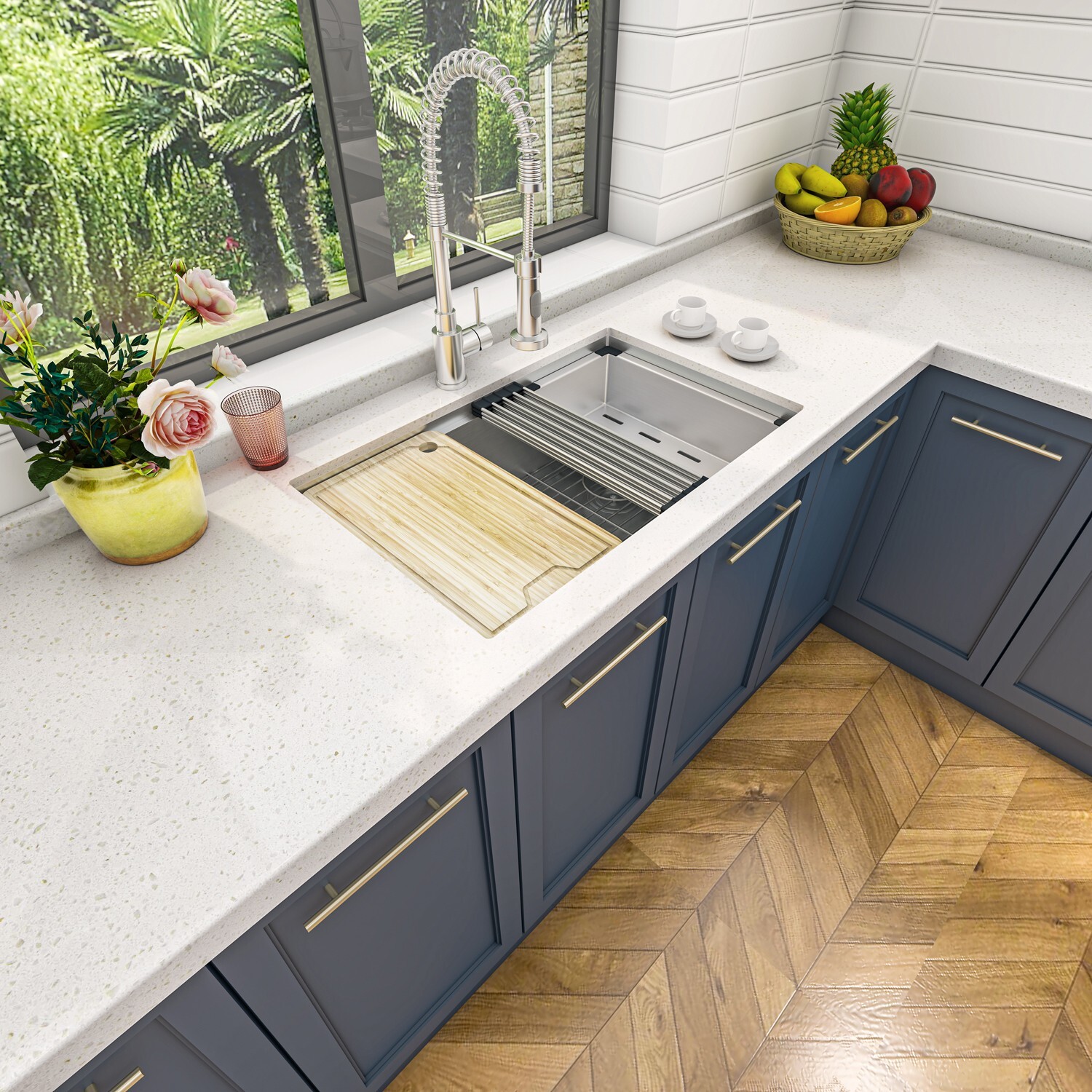 Sinber 30″ Undermount 16 Gauge Single Bowl Stainless Steel Kitchen Sink KSS0002S